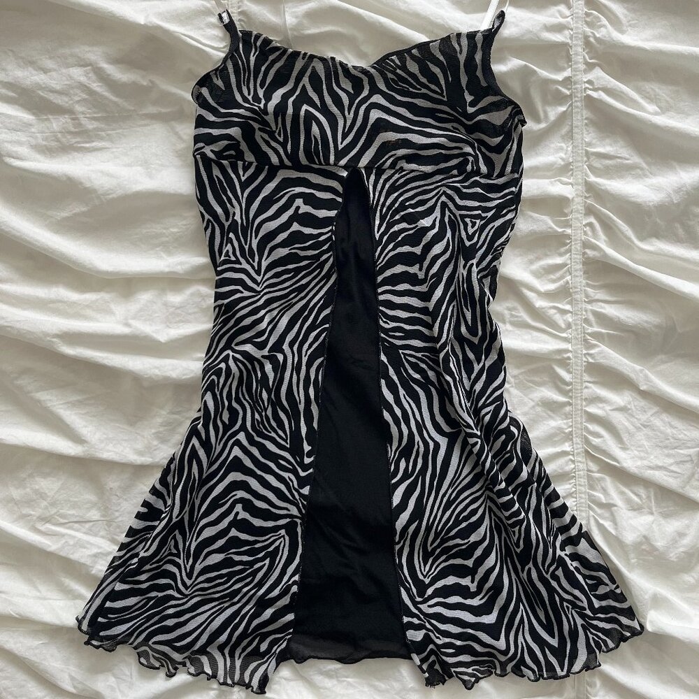 Intimissimi Vintage Zebra Print Mesh Nightdress